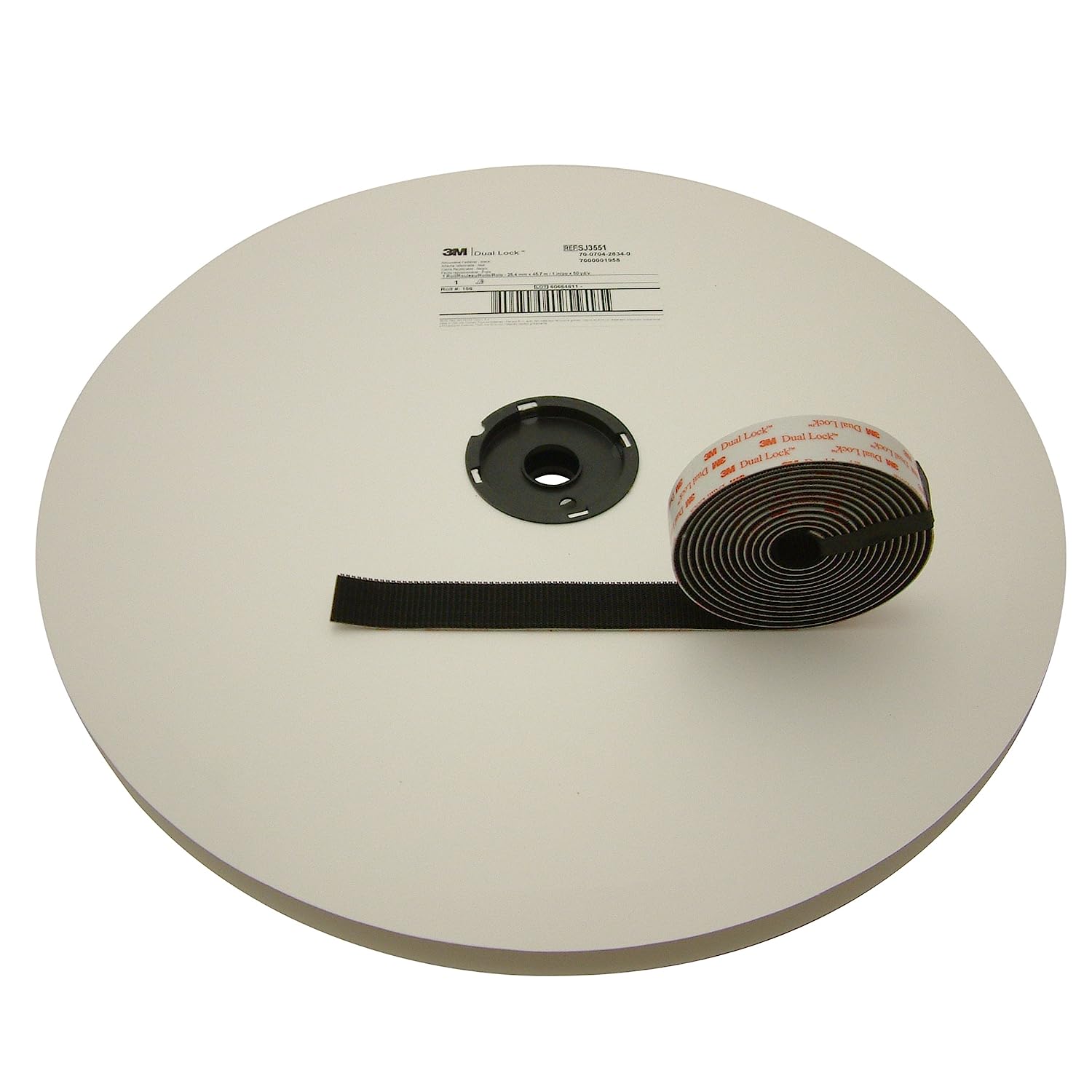 3M SJ3551 Dual Lock Type 400 Reclosable Fastener [black/acrylic adhesive]: 1 in. x 10 ft. (Black) - Image 2